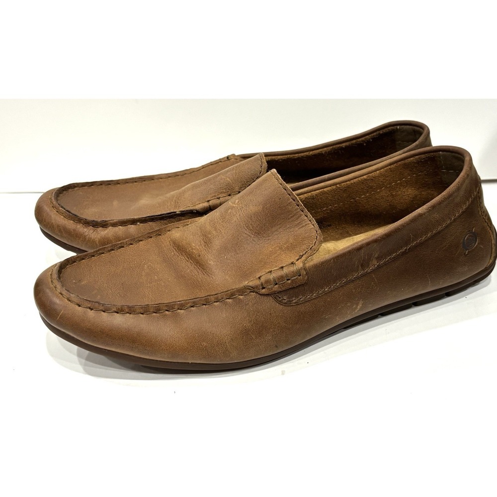 Born Men's Size 9.5 M Brown Leather Slip-On Loafers Comfort Shoes